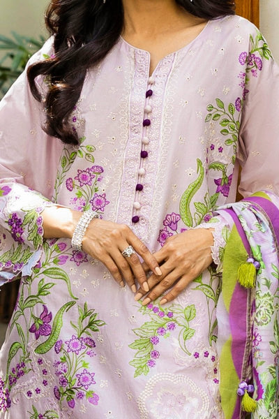 Gul Ahmed 3 Piece Unstitched Embroidered Lawn Suit with Printed Tussar Silk Dupatta SP-52025