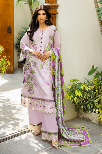 Gul Ahmed 3 Piece Unstitched Embroidered Lawn Suit with Printed Tussar Silk Dupatta SP-52025