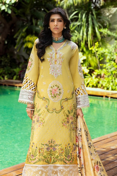 Gul Ahmed 3 Piece Unstitched Embroidered Lawn Suit with Printed Tussar Silk Dupatta SP-52049