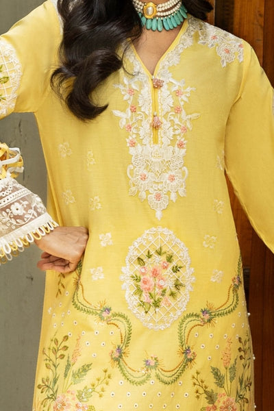 Gul Ahmed 3 Piece Unstitched Embroidered Lawn Suit with Printed Tussar Silk Dupatta SP-52049