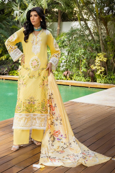 Gul Ahmed 3 Piece Unstitched Embroidered Lawn Suit with Printed Tussar Silk Dupatta SP-52049