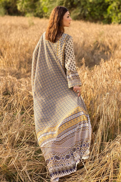 Gul Ahmed 3 Piece Unstitched Embroidered Raw Silk Printed Suit SP-52068