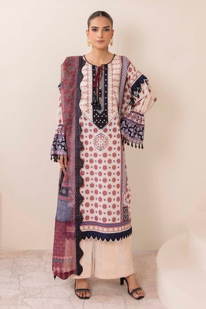 Gul Ahmed 3 Piece Unstitched Embroidered Printed Lawn Suit SP-52069