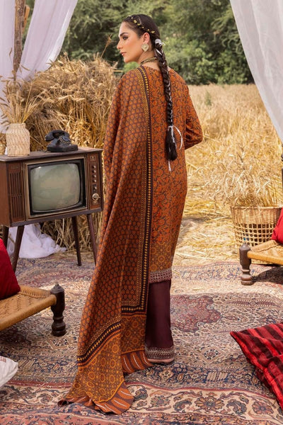 Gul Ahmed 3 Piece Unstitched Embroidered Raw Silk Printed Suit SP-52073