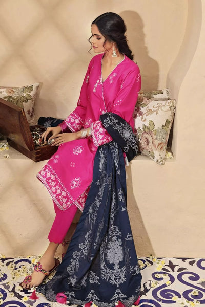 Gul Ahmed 3PC Unstitched Zari Lawn Suit With Jacquard Dupatta SP-57