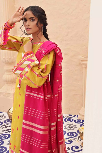 Gul Ahmed 3PC Unstitched Zari Lawn Suit With Jacquard Dupatta SP-61