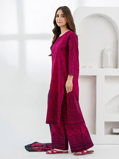 Limelight 3 Piece Stitched Paste Print Lawn Suit SP085SU - Pink