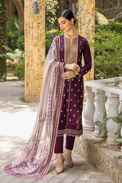 Gul Ahmed 3PC Embroidered Cambric Unstitched Suit with Tissue Silk Dupatta SSM-32033