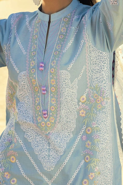 Gul Ahmed 3 Piece Unstitched Embroidered Lawn Suit with Printed Tissue Silk Dupatta SSM-52002