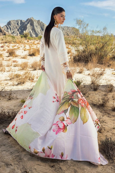 Gul Ahmed 3 Piece Unstitched Embroidered Lawn Suit with Printed Tissue Silk Dupatta SSM-52005