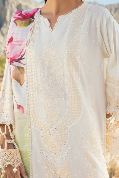 Gul Ahmed 3 Piece Unstitched Embroidered Lawn Suit with Printed Tissue Silk Dupatta SSM-52005