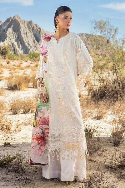 Gul Ahmed 3 Piece Unstitched Embroidered Lawn Suit with Printed Tissue Silk Dupatta SSM-52005
