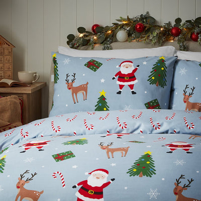 Vantona Essentials Santa & Friends Duvet Cover Set - Multi