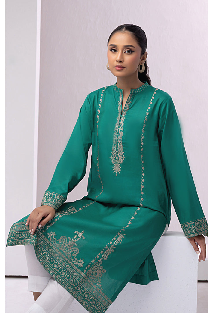 Lakhany 01 Piece Ready to Wear Dyed Embroidered Shirt - LG-SR-0129