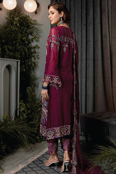 Noor's 3 Piece Stitched Amal Luxury Chiffon Suit - Design-09