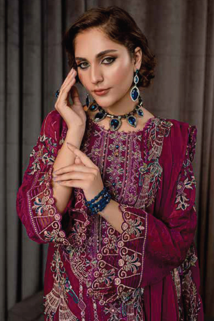 Noor's 3 Piece Stitched Amal Luxury Chiffon Suit - Design-09