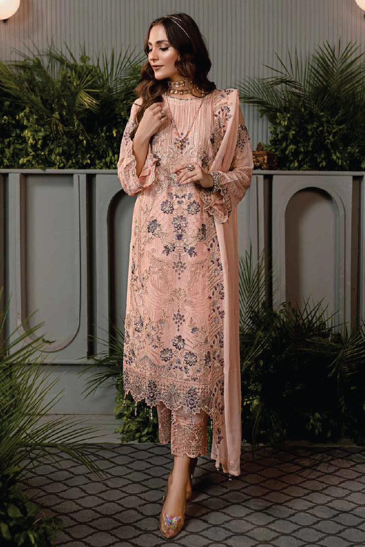 Noor's 3 Piece Stitched Amal Luxury Chiffon Suit - Design-01