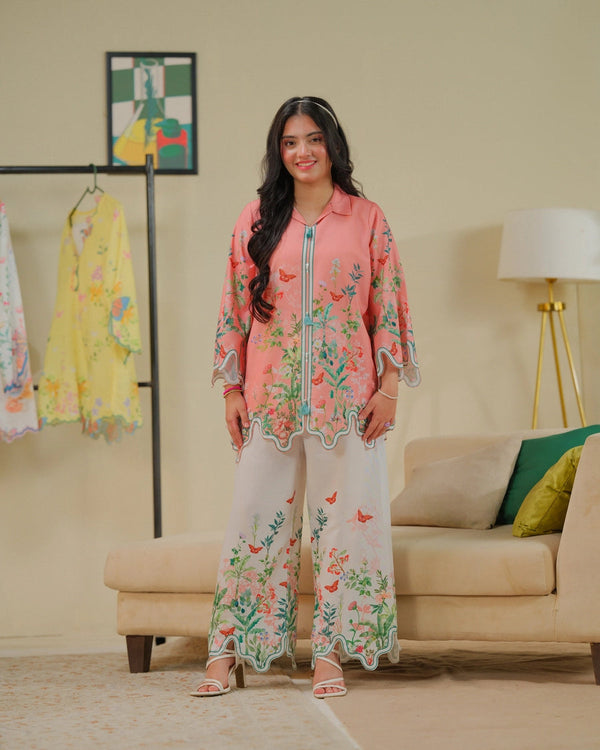 Dhaga 2 Piece Ready to Wear intricate cutwork Suit - Sheesh
