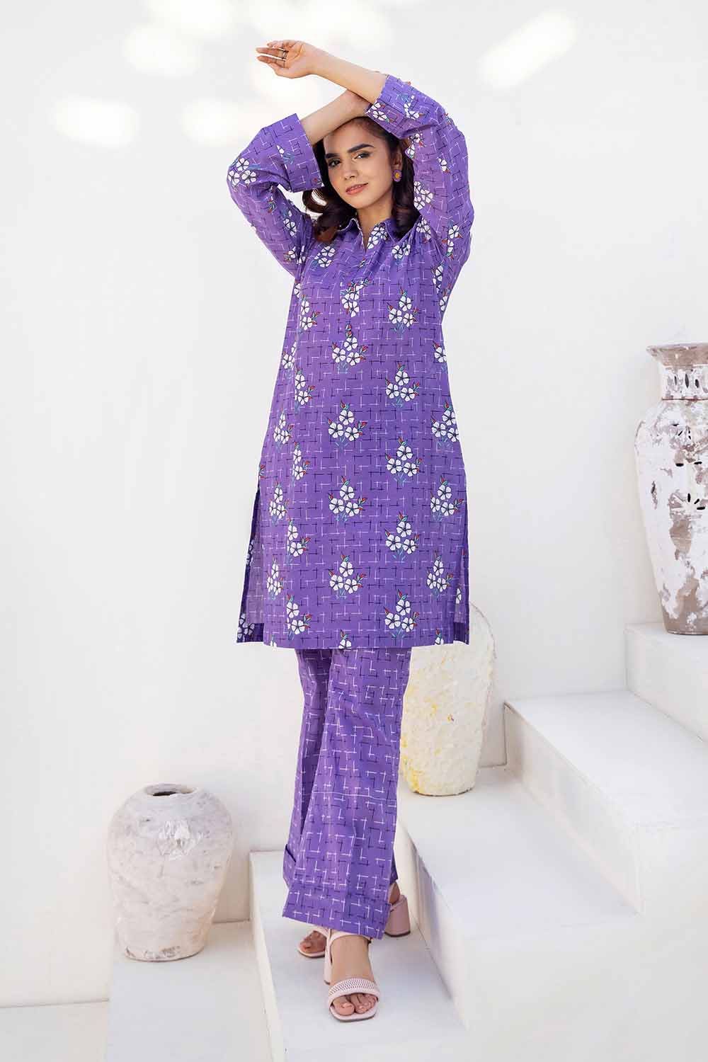 Gul Ahmed 2PC Printed Cambric Unstitched Suit TCN-32004
