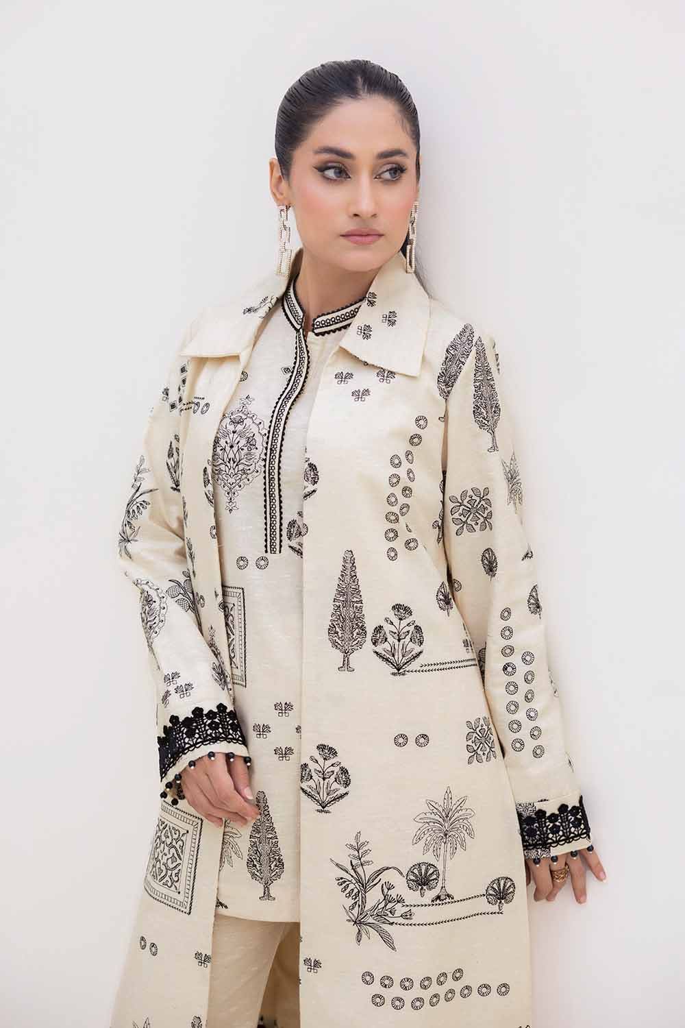 Gul Ahmed 2PC Unstitched Embroidered Khaddar Suit TK-42002