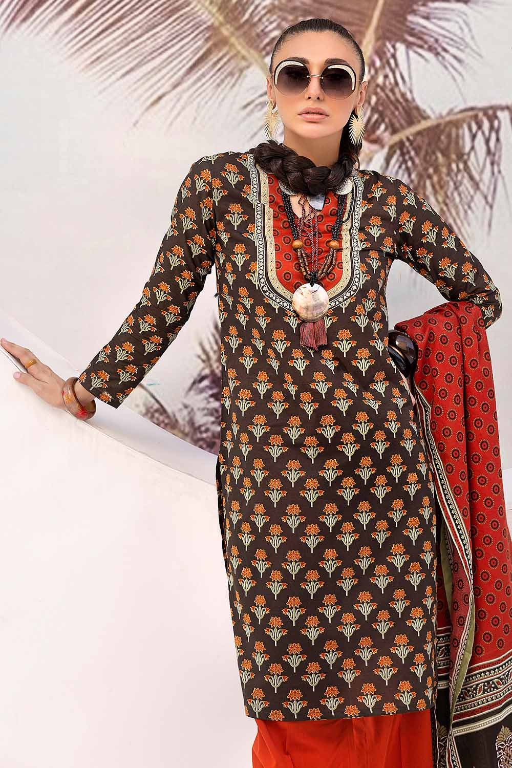 Gul Ahmed 2PC Lawn Printed Unstitched Suit TL-32079 A