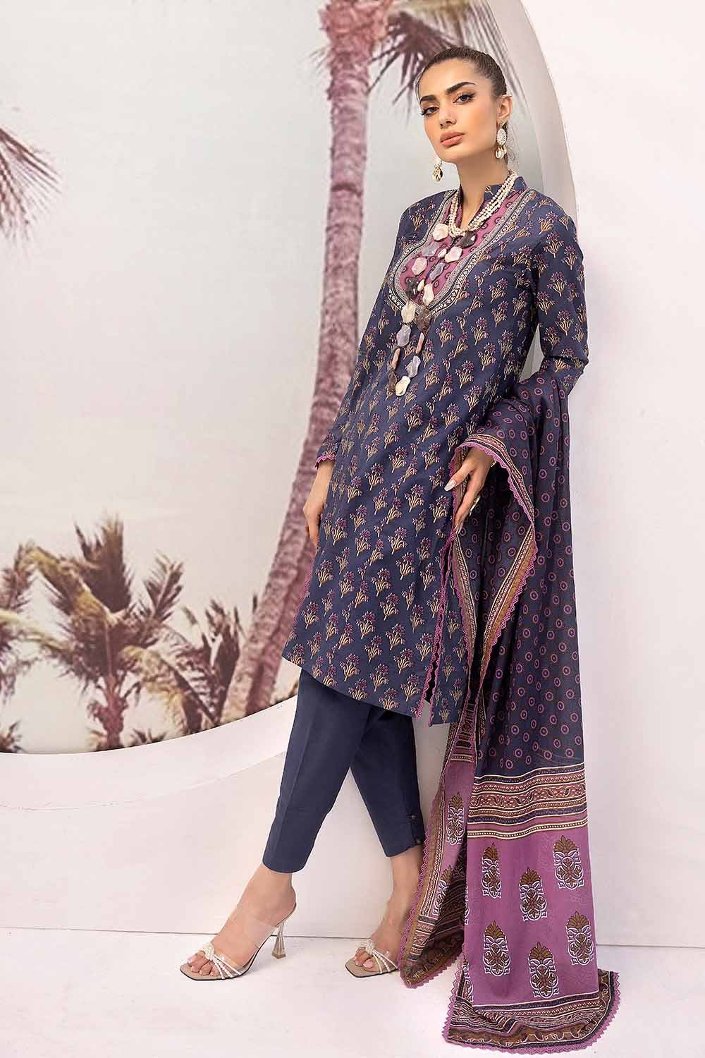 Gul Ahmed 2PC Lawn Printed Unstitched Suit TL-32079 B