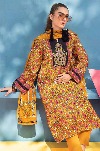 Gul Ahmed 2PC Embroidered Printed Lawn Unstitched Suit TL-32081