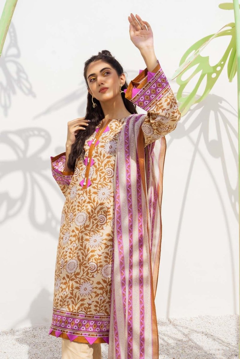 Gul Ahmed 2 Piece Unstitched Lawn Printed Suit TL-353-A