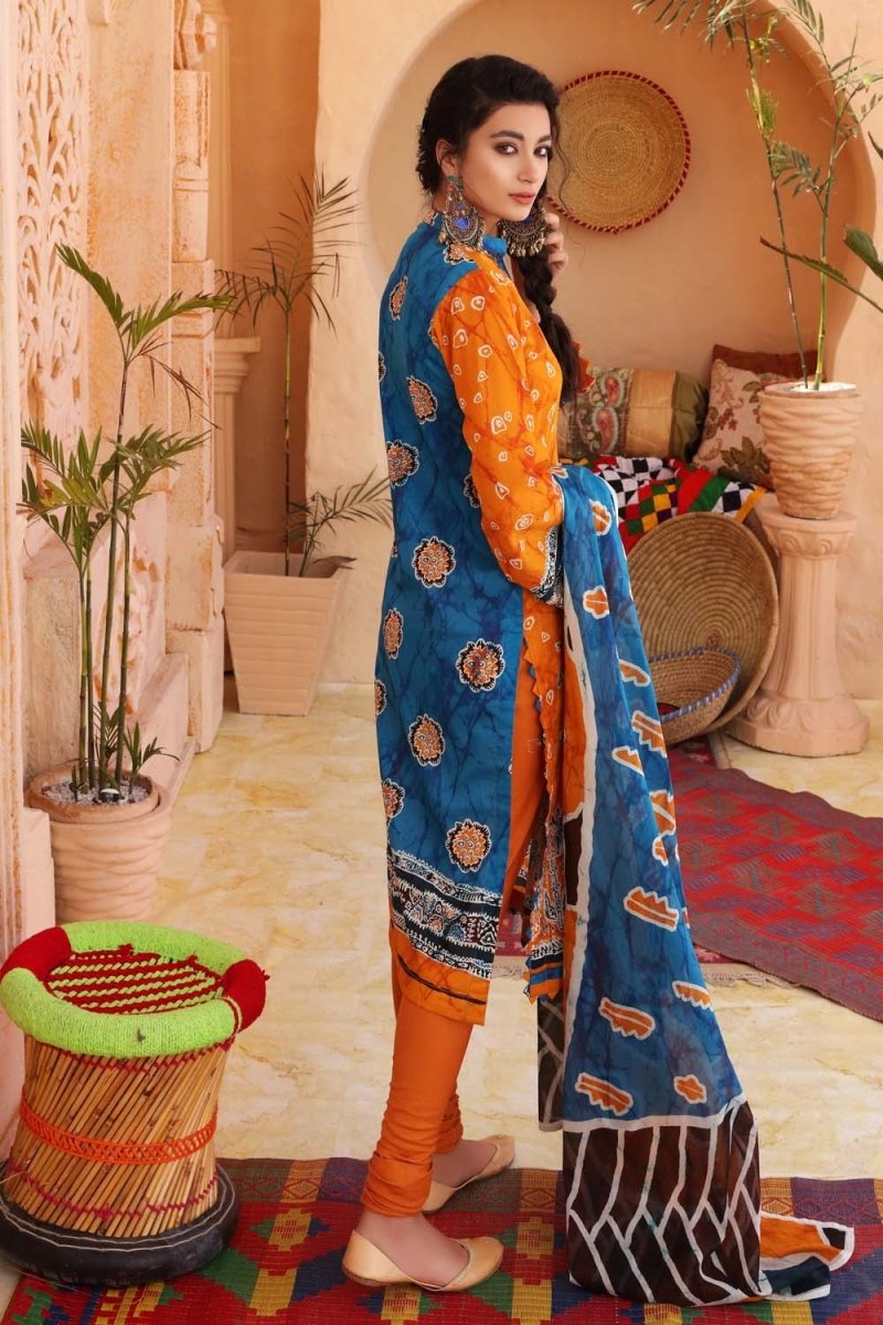 Gul Ahmed 2 PC Unstitched Digital Printed Lawn Shirt With Printed Lawn Dupatta TL-367