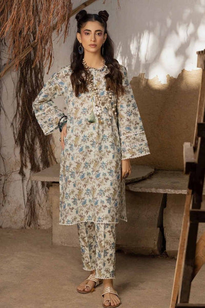 Gul Ahmed 2PC Printed Lawn Unstitched Suit with Croatia Laces TL-42010