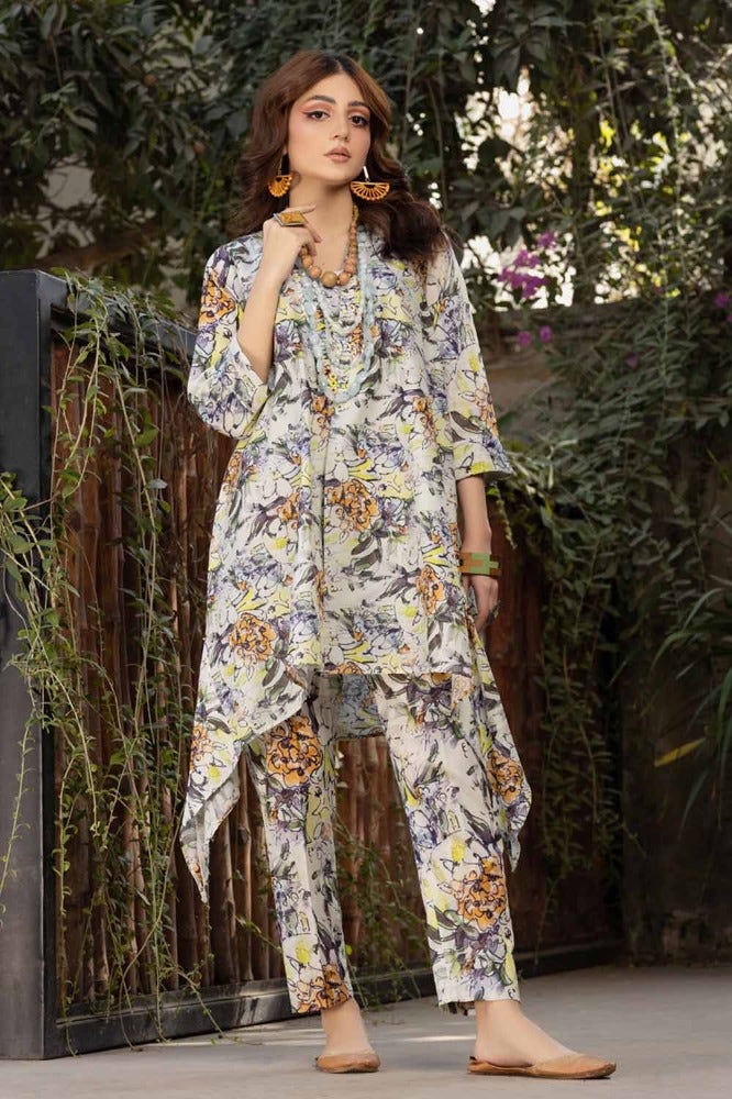 Gul Ahmed 2PC Printed Unstitched Lawn Suit TL-42019