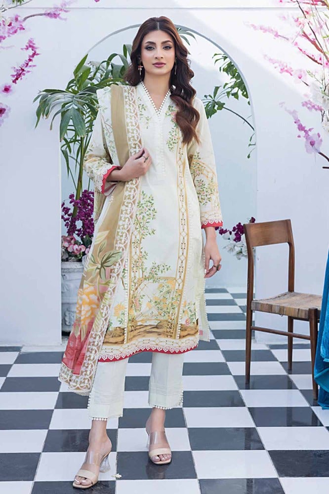 Gul Ahmed 2PC Printed Unstitched Lawn Suit TL-42034