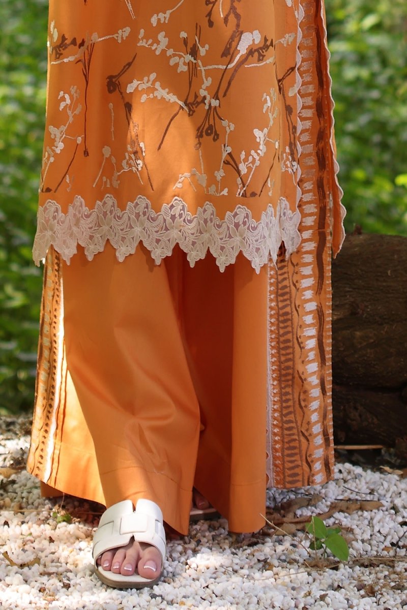 Gul Ahmed 2 Piece Unstitched Embroidered Lawn Shirt with Dyed Trouser TL-52086