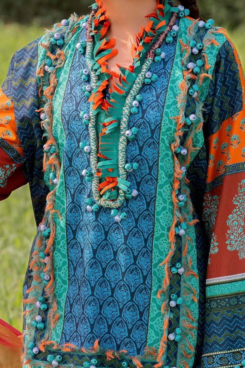 Gul Ahmed 2 Piece Unstitched Printed Lawn Suit TL-52143