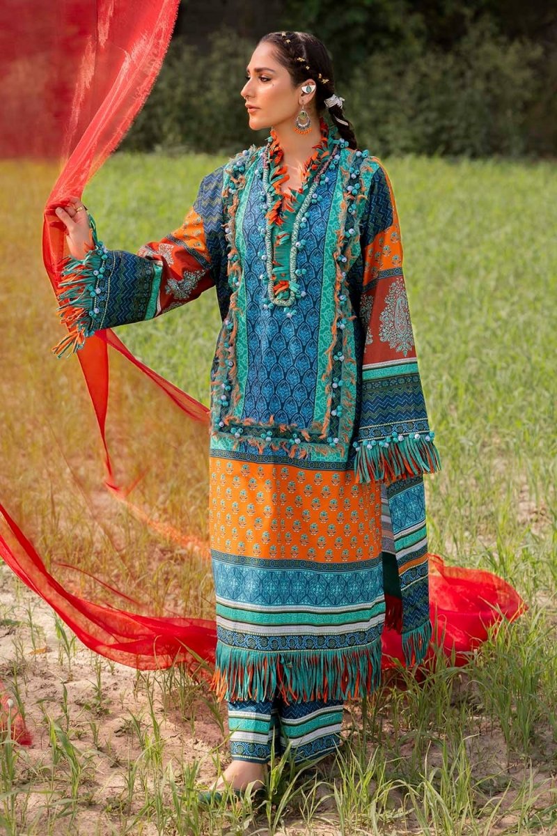 Gul Ahmed 2 Piece Unstitched Printed Lawn Suit TL-52143