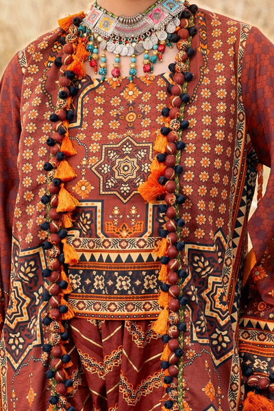 Gul Ahmed 2 Piece Unstitched Gold Printed Lawn Suit TL-52144