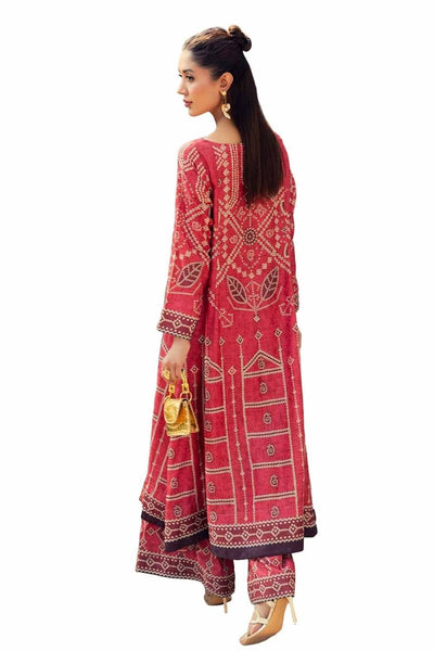 Gul Ahmed 2 Piece Unstitched Printed Jacquard Silk Suit TS-42002