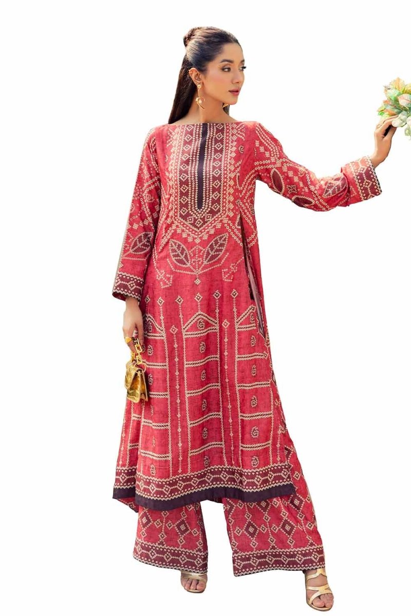 Gul Ahmed 2 Piece Unstitched Printed Jacquard Silk Suit TS-42002