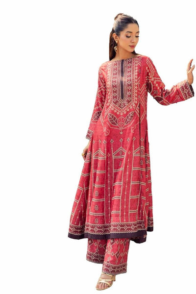 Gul Ahmed 2 Piece Unstitched Printed Jacquard Silk Suit TS-42002