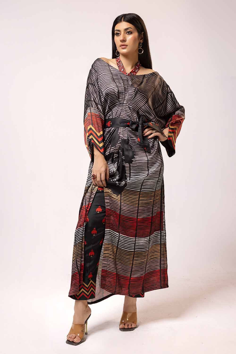 Gul Ahmed 2PC Unstitched Printed Silk Suit TS-42010