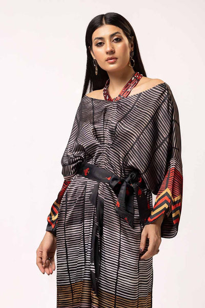 Gul Ahmed 2PC Unstitched Printed Silk Suit TS-42010