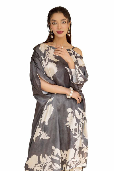 Gul Ahmed 2PC Unstitched Printed Silk Suit TS-42011