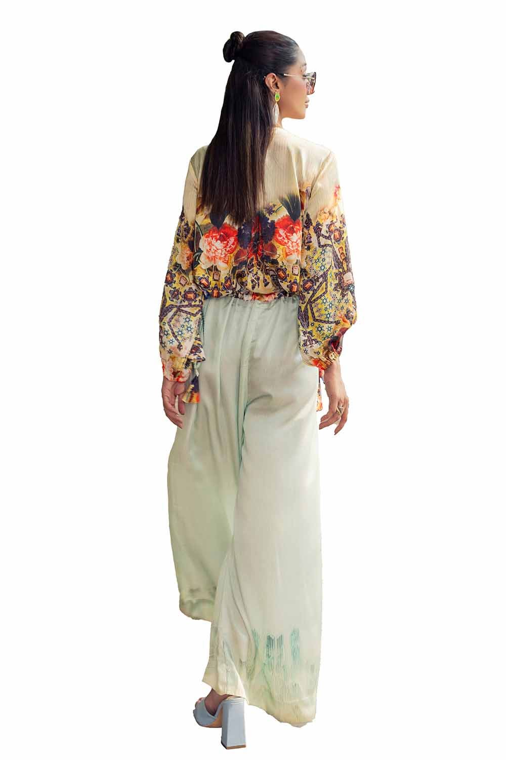 Gul Ahmed 2PC Unstitched Printed Silk Suit TS-42013