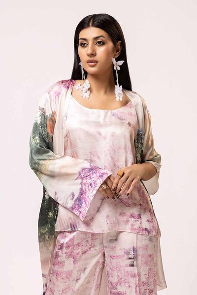 Gul Ahmed 2PC Unstitched Printed Silk Suit TS-42014