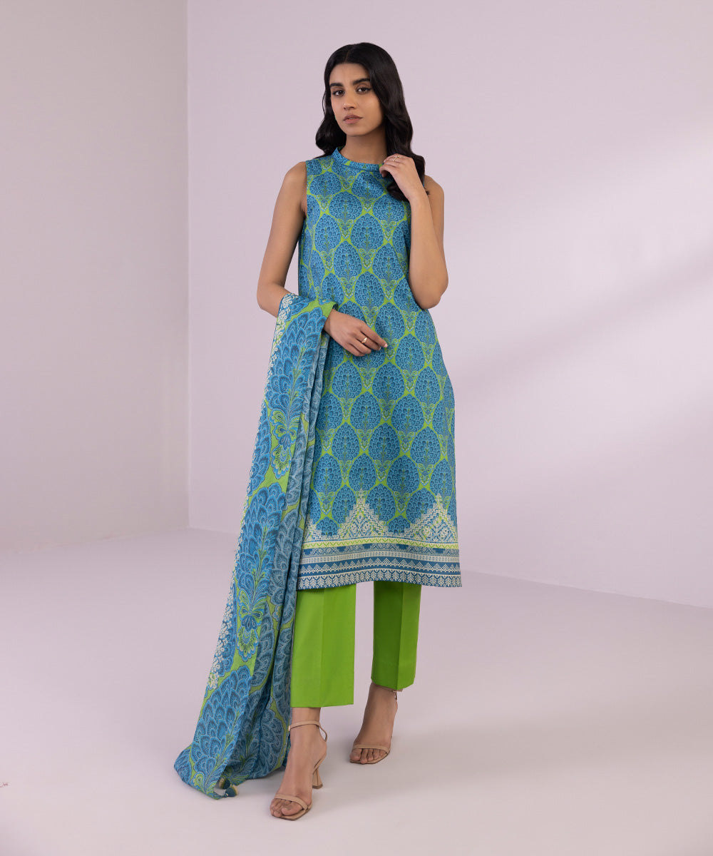 Sapphire 3 Piece Stitched Printed Lawn Suit - U2D-DY24V3-5