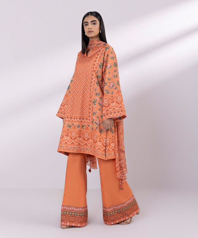 Sapphire 3 Piece Stitched Printed Lawn Suit - U3P-DY24V3-24