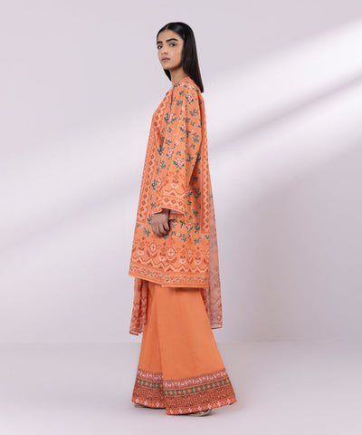 Sapphire 3 Piece Stitched Printed Lawn Suit - U3P-DY24V3-24