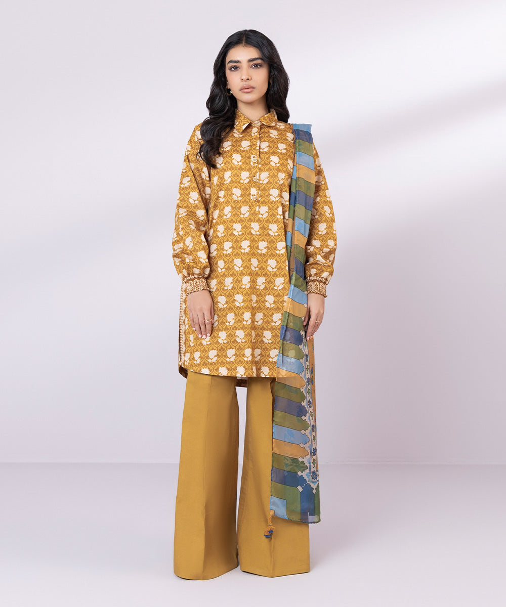 Sapphire 3 Piece Stitched Printed Lawn Suit - U3P-DY24V3-28