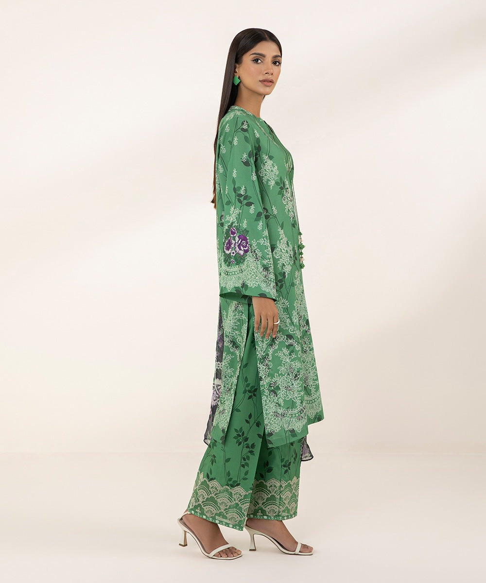 Sapphire 3 Piece Stitched Printed Lawn Suit - U3PE-DY24V1-10