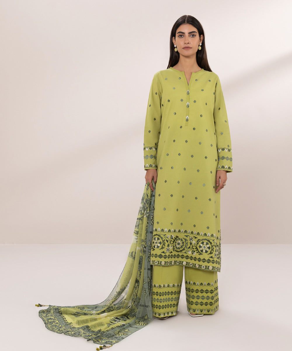 Sapphire 3 Piece Stitched Embroidered Lawn Suit - U3PE-DY24V2-13